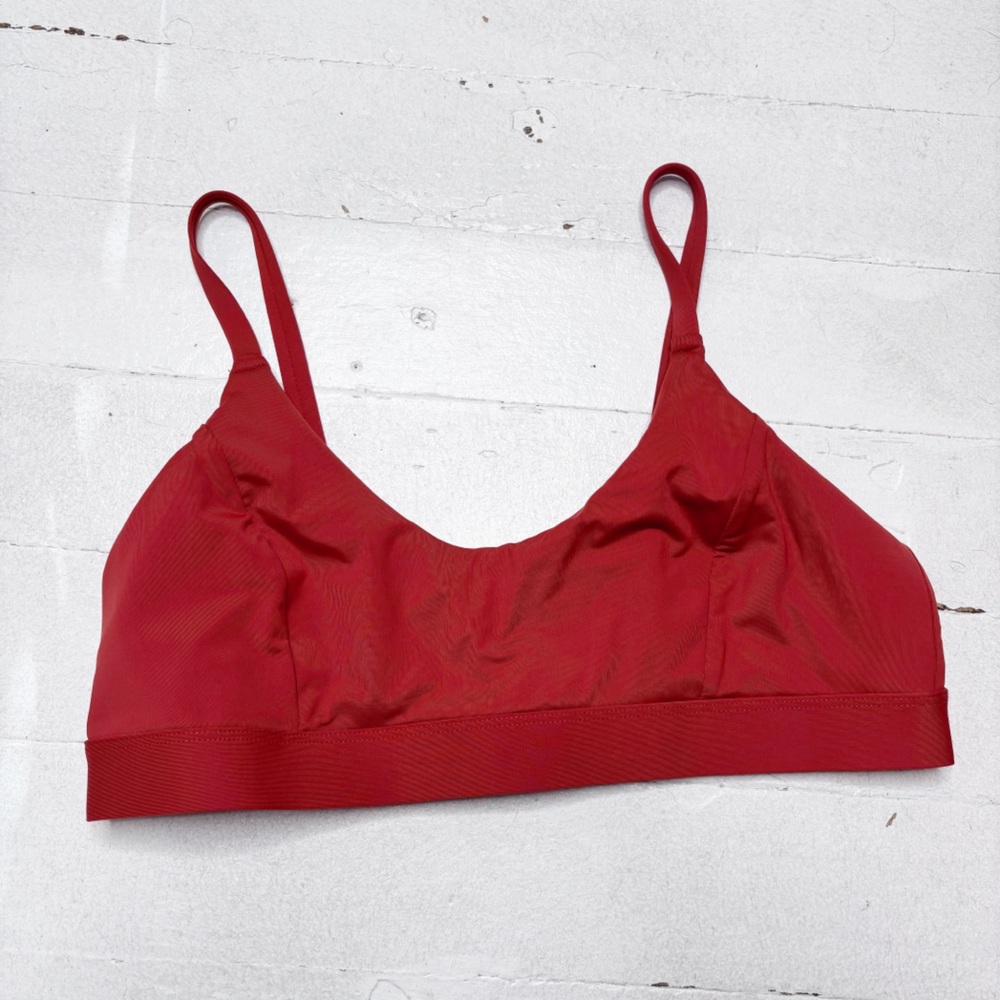 Knix Bralette Burnt Red Adjustable Back Strap Size L EUC
